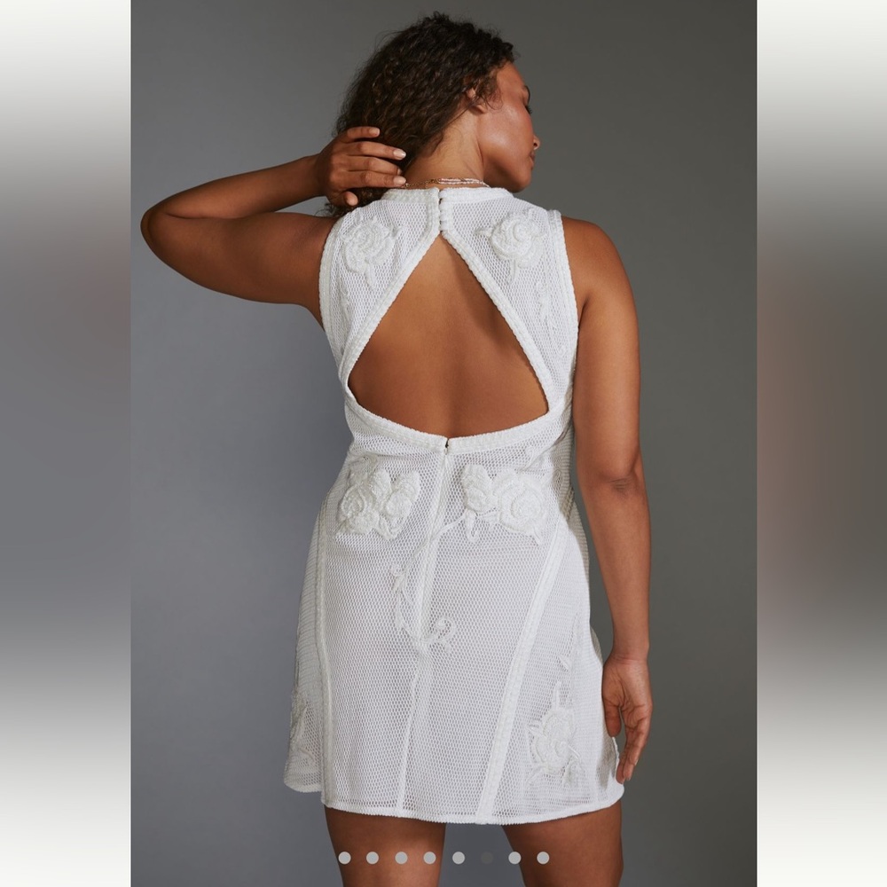 Anthropologie Not So Serious Deep V Mini Dress